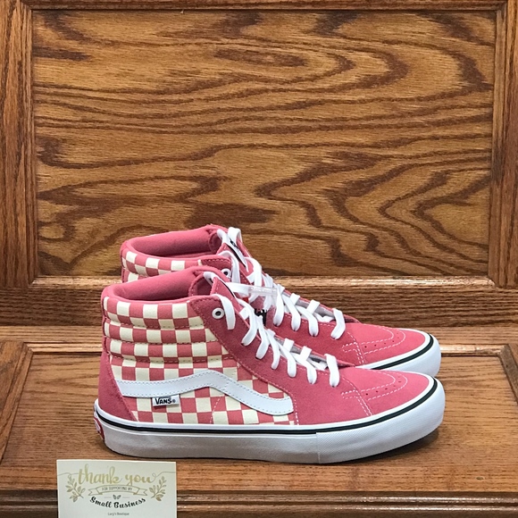 Vans Sk8 Hi Pro Checkerboard Desert Shoes - Picture 3 of 8